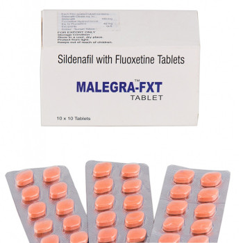 Malegra FXT (Силденафил 100мг + Флуоксетин 40мг) 10таб