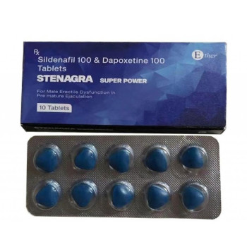 Stenagra Super Power (Силденафил 100мг + Дапоксетин 100мг) 10таб